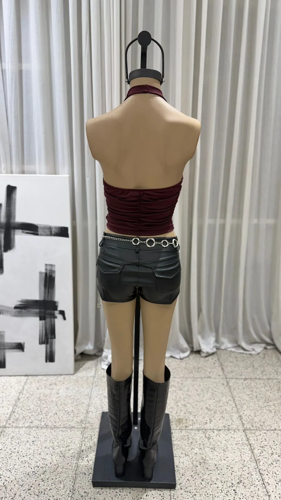 26/T62 - TOP S/M HALTER - MICROFIBRA - Imagen 4