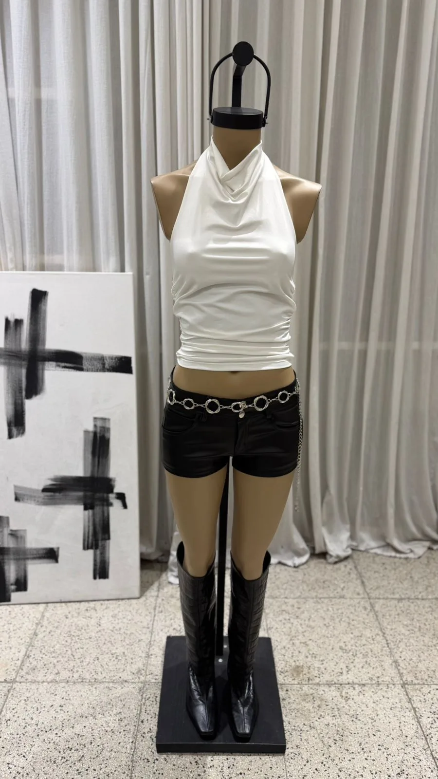 26/T62 - TOP S/M HALTER - MICROFIBRA - Imagen 8