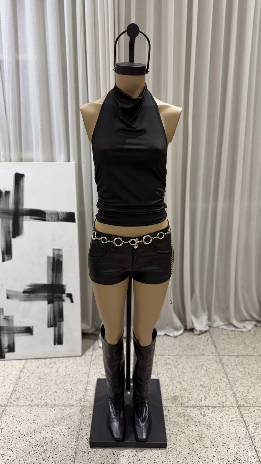 26/T62 - TOP S/M HALTER - MICROFIBRA - Imagen 9