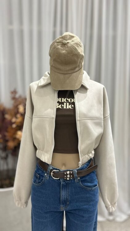 C24 - CAMPERA CUELLITO CIERRE - SUEDE - Imagen 3
