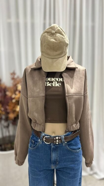 C24 - CAMPERA CUELLITO CIERRE - SUEDE - Imagen 4