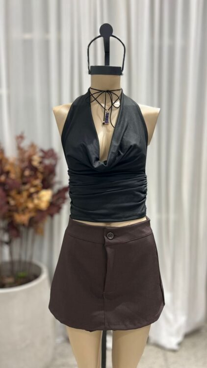 P55 - SKORT CIERRE Y BOTON - WOOL
