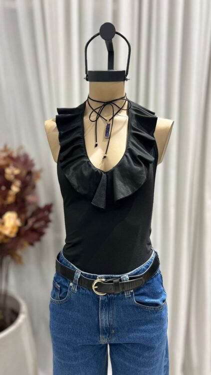 BB44 - BODY S/M CUELLO VOLADO - MODAL GAMUZADO