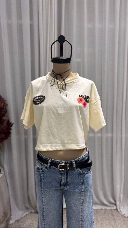 R22 - REMERA CROP "MALDIVE ISLANDS" - JERSEY - Imagen 4