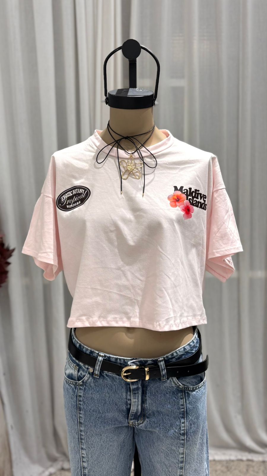 R22 - REMERA CROP "MALDIVE ISLANDS" - JERSEY