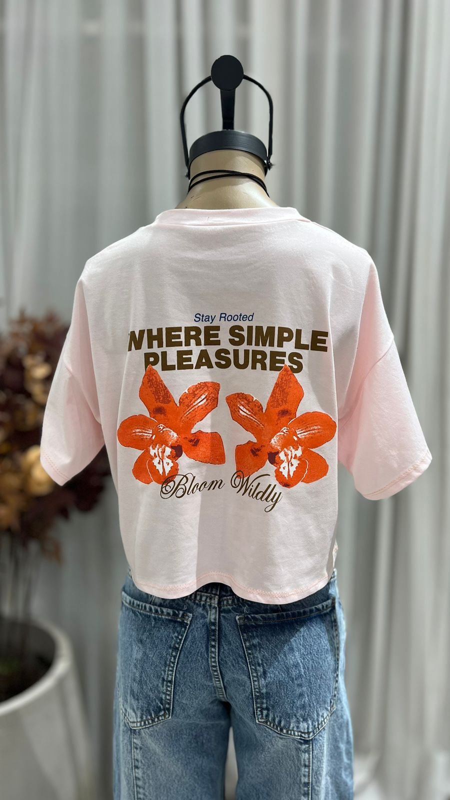 R25 - REMERA CROP " SIMPLE " - JERSEY