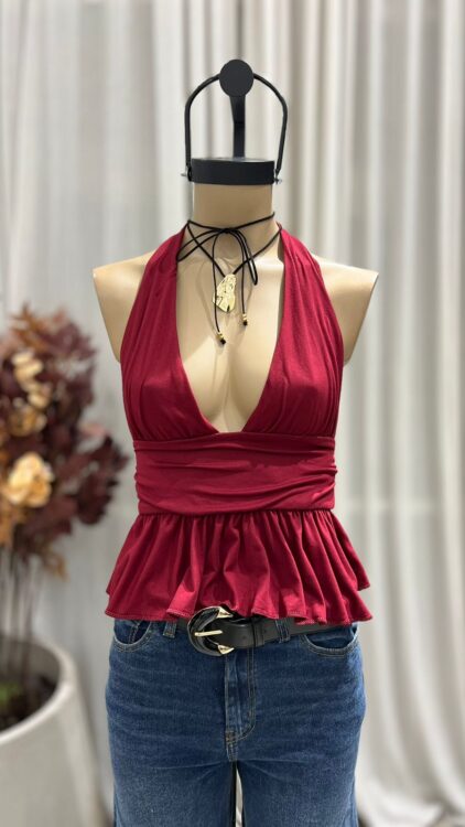 T220 - TOP MARILYN VOLADO - MODAL GAMUZADO