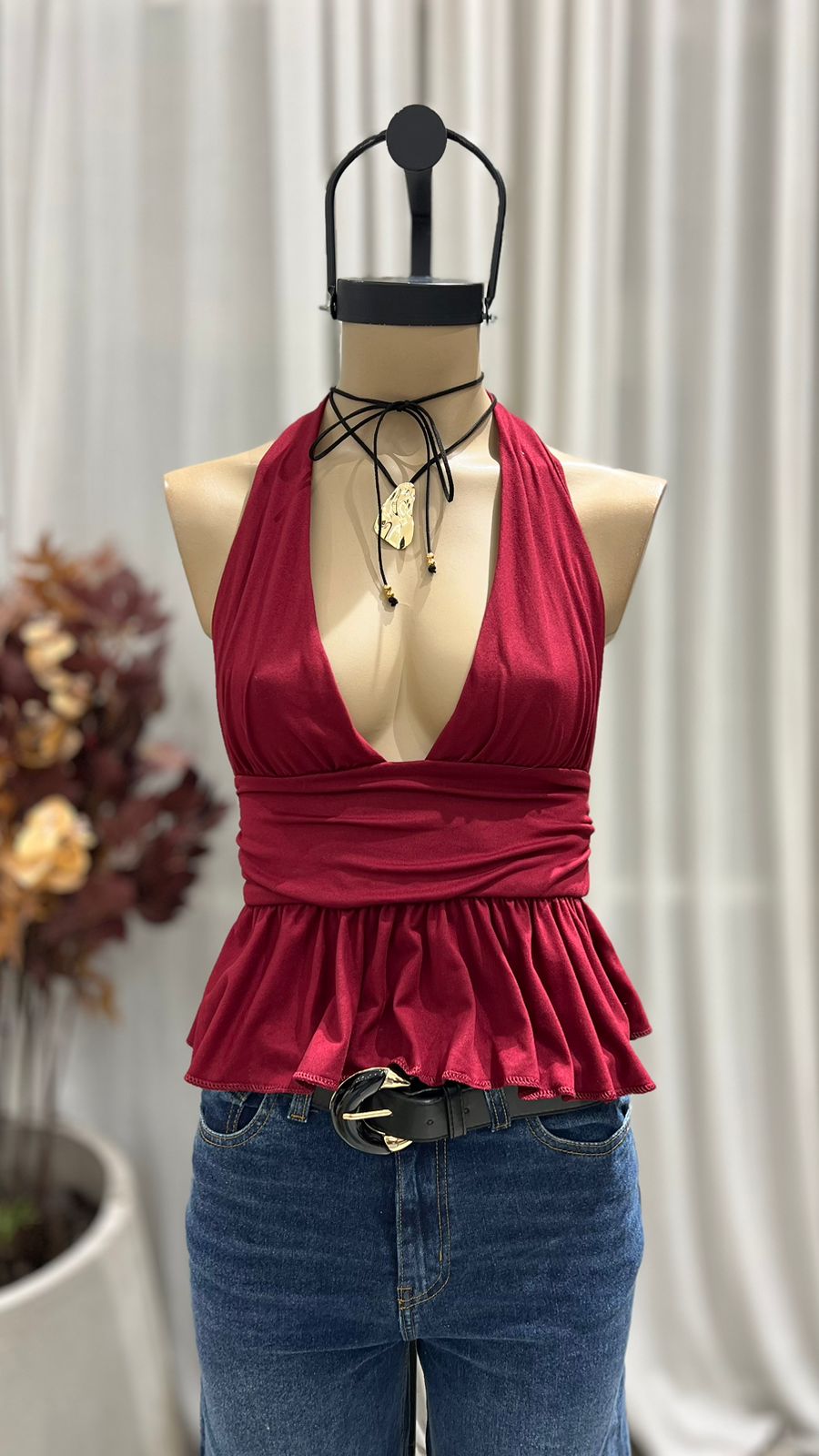T220 - TOP MARILYN VOLADO - MODAL GAMUZADO