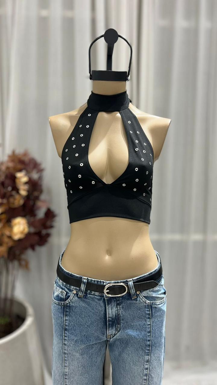 T207 - TOP CHOKER HOTFIX - MICROFIBRA