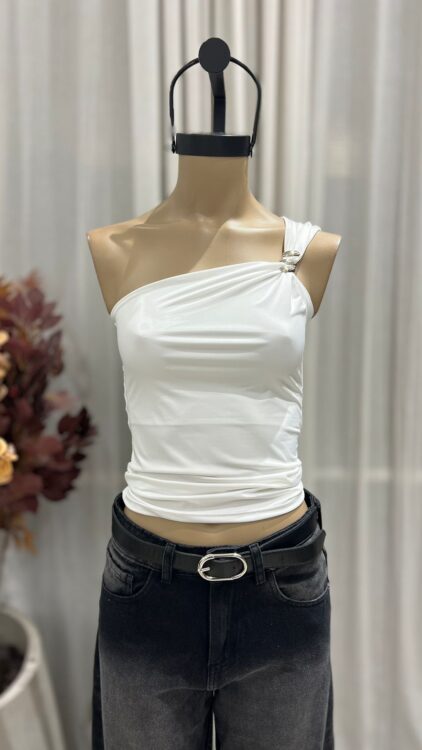 T191 - TOP UN HOMBRO ACCESORIO S - MICROFIBRA - Imagen 3