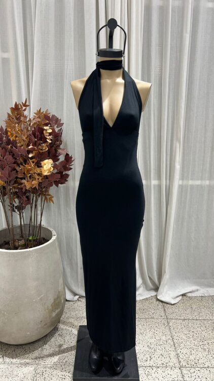 V69 - MAXIVESTIDO MARILYN LAZO - MODAL GAMUZADO - Imagen 4