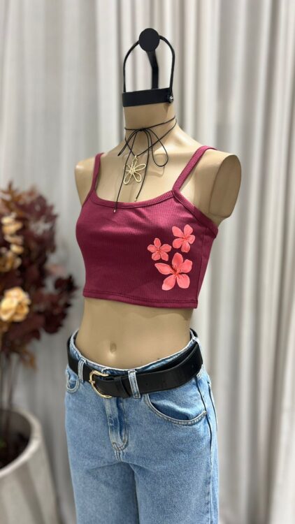T230 - MUSCULOSA "FLOWER" - MORLEY ALGODON - Imagen 2