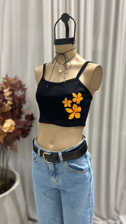 T230 - MUSCULOSA "FLOWER" - MORLEY ALGODON - Imagen 5