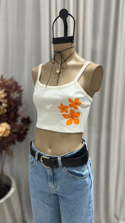 T230 - MUSCULOSA "FLOWER" - MORLEY ALGODON - Imagen 3