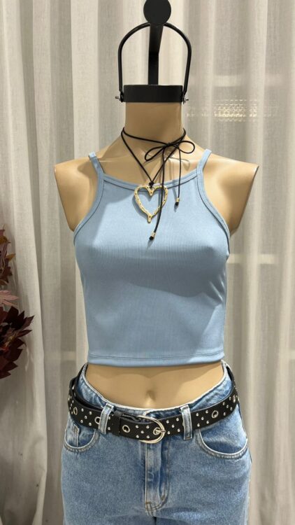 T233 - TOP HALTER - MORLEY ALGODON - Imagen 4