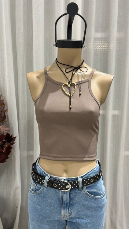 T233 - TOP HALTER - MORLEY ALGODON - Imagen 3