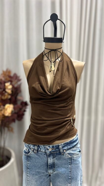 T238 - TOP BUCHE ACCESORIO NUBE - MODAL GAMUZADO - Imagen 2