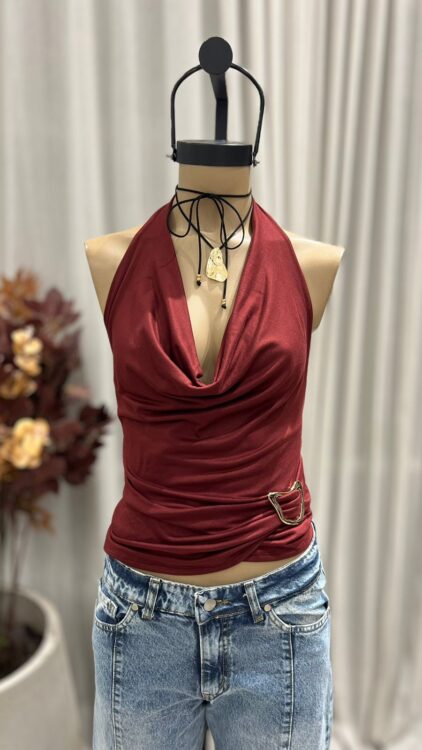 T238 - TOP BUCHE ACCESORIO NUBE - MODAL GAMUZADO - Imagen 5