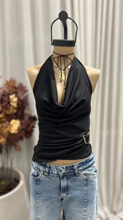 T238 - TOP BUCHE ACCESORIO NUBE - MODAL GAMUZADO - Imagen 4