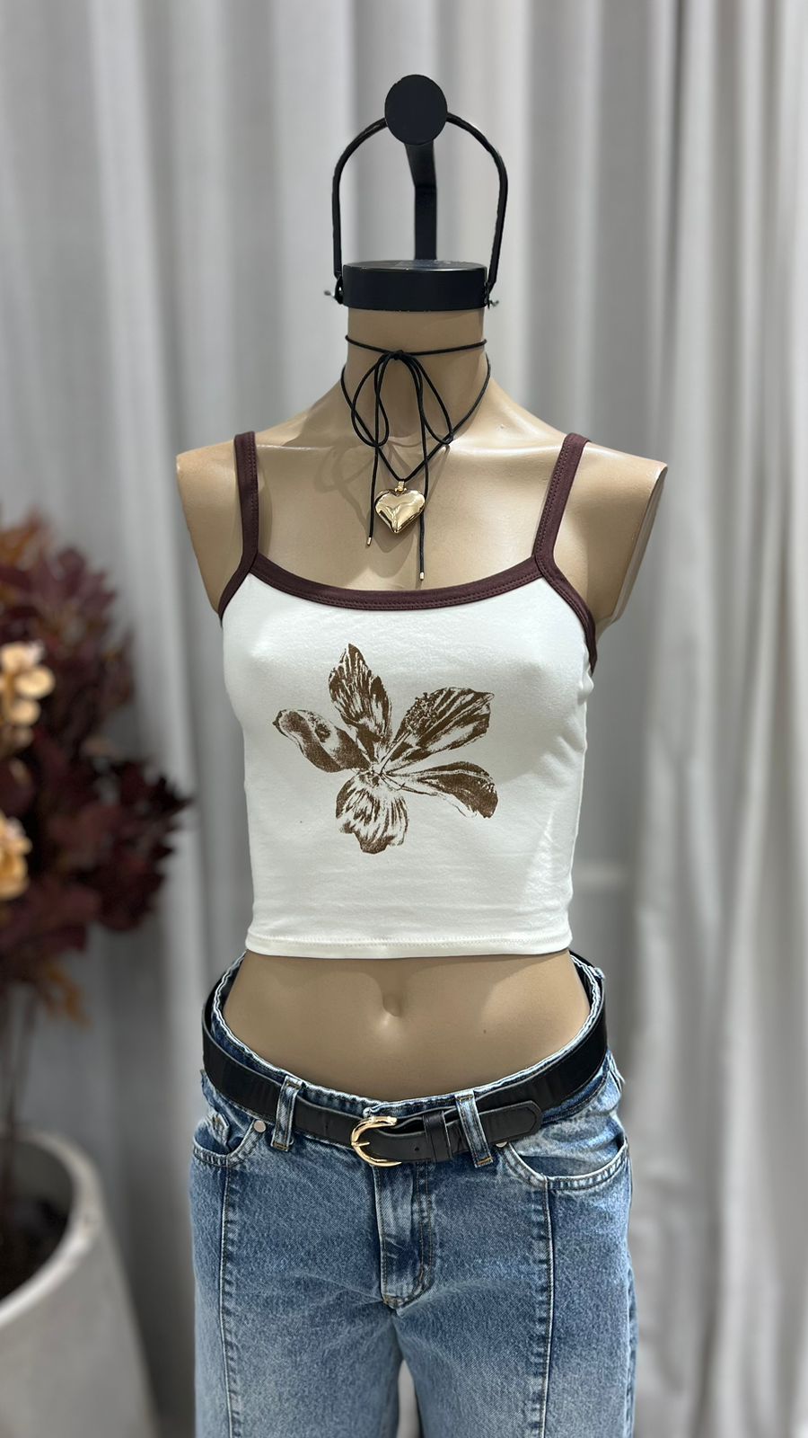 T244 - TOP S/M CONTRATONO FLOR – ALGODON LYCRA