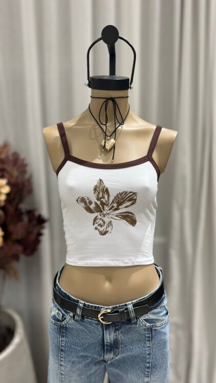 T244 - TOP S/M CONTRATONO FLOR – ALGODON LYCRA - Imagen 6