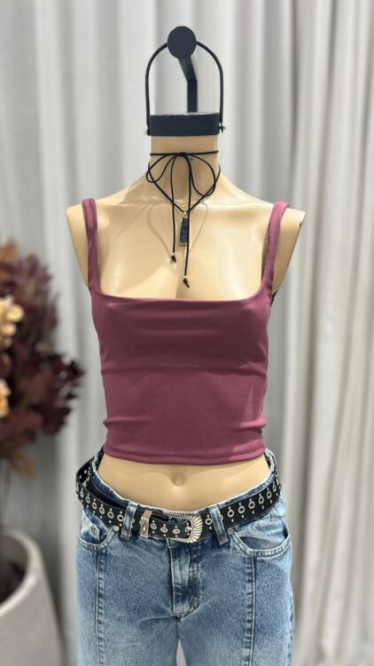 T246 - TOP CUELLO CUADRADO - MORLEY ALGODON - Imagen 6