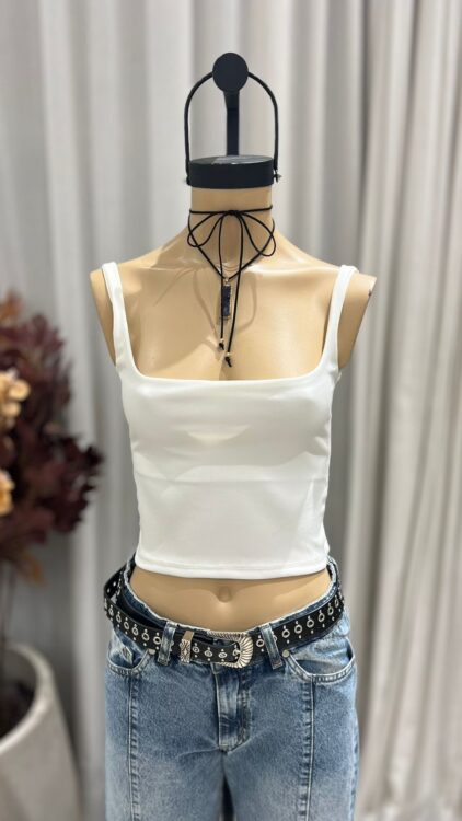 T246 - TOP CUELLO CUADRADO - MORLEY ALGODON - Imagen 8