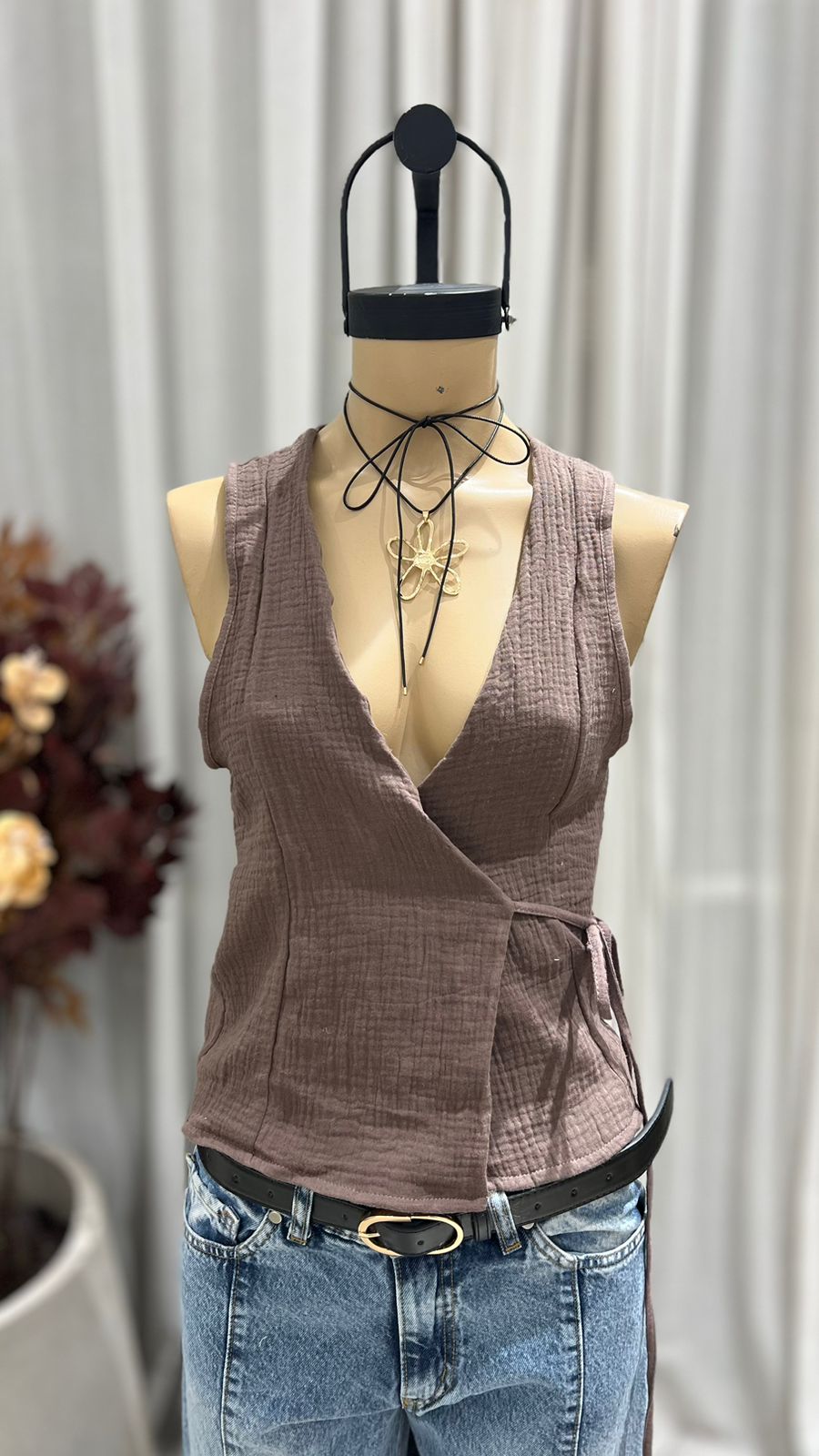 T253 - TOP CRUZADO TIRA - BABY COTTON