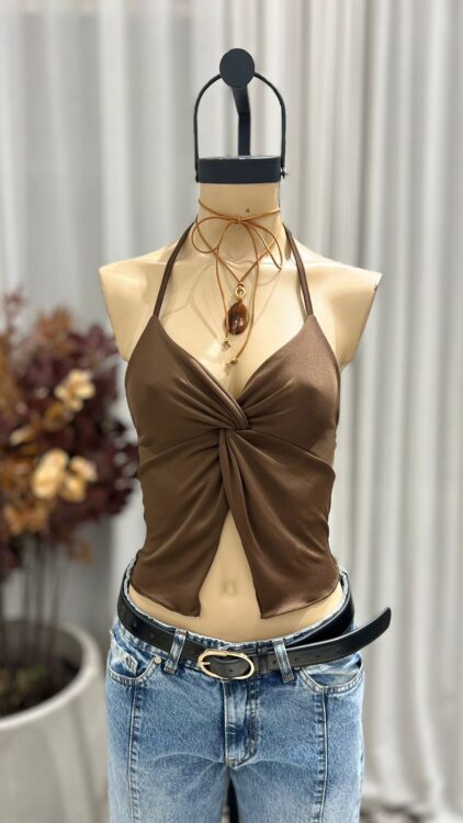 T256 - TOP TIRA NUDO - MICRORIB - Imagen 6