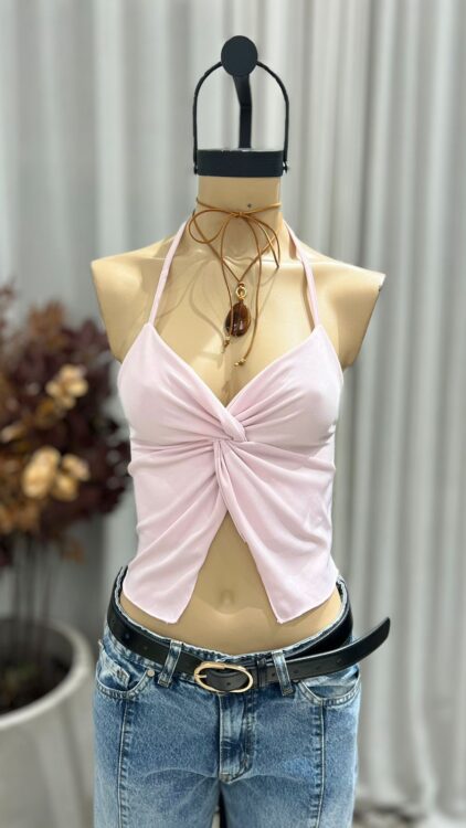 T256 - TOP TIRA NUDO - MICRORIB - Imagen 4