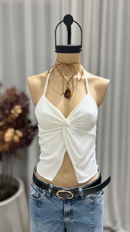 T256 - TOP TIRA NUDO - MICRORIB