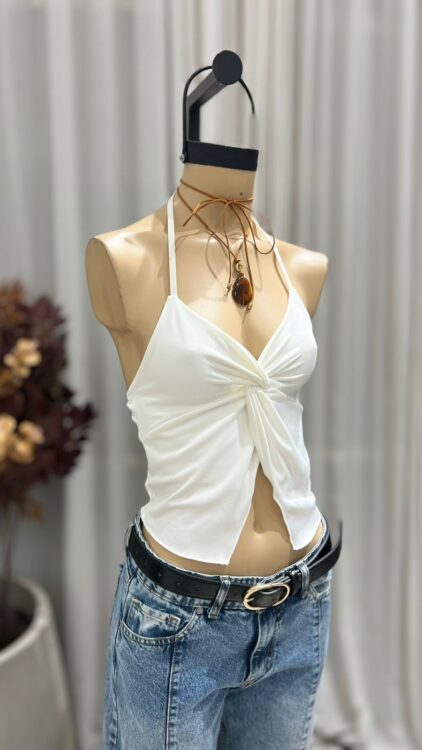 T256 - TOP TIRA NUDO - MICRORIB - Imagen 2