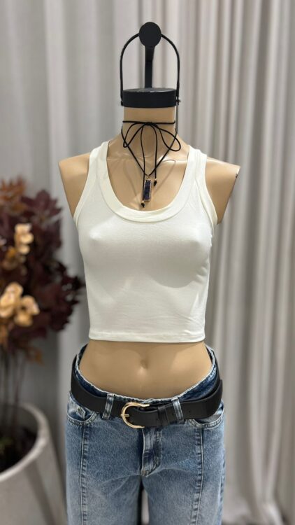 T258 - MUSCULOSA BASICA CROP - ALGODON LYCRA - Imagen 5