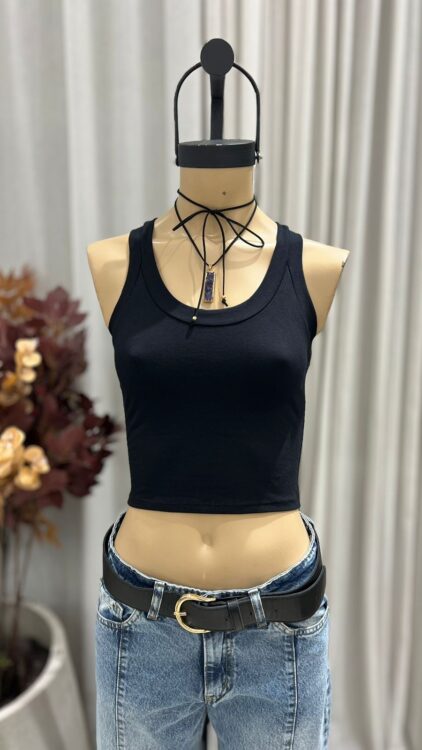 T258 - MUSCULOSA BASICA CROP - ALGODON LYCRA - Imagen 4