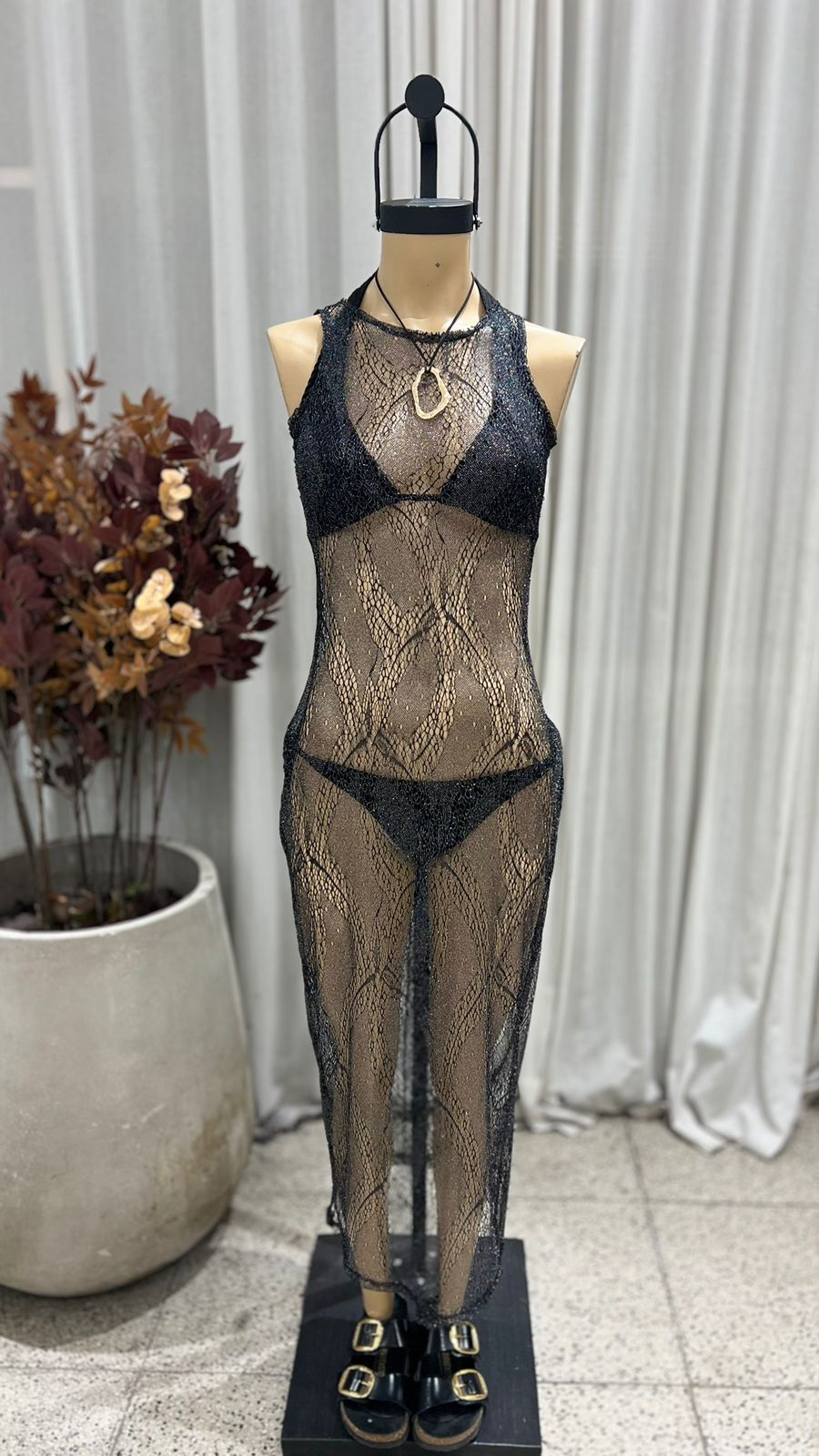 V90 - MAXIVESTIDO S/M - NICKI MESH