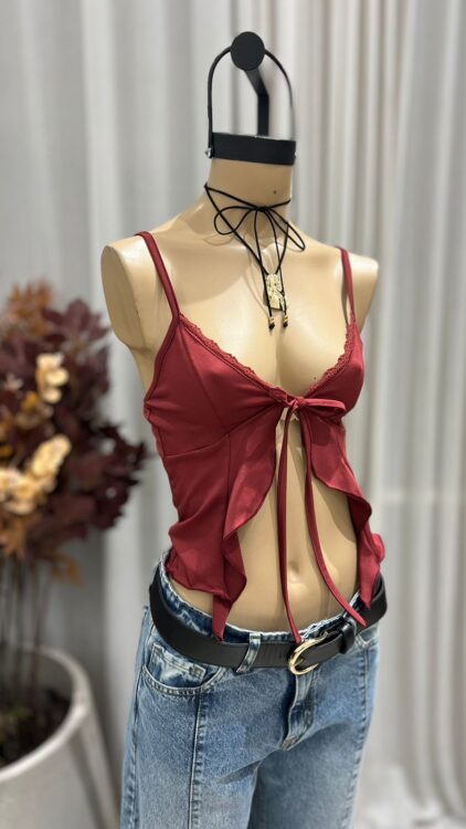 T259 - TOP MARIPOSA VOLADO PUNTILLA - MICROFIBRA - Imagen 2