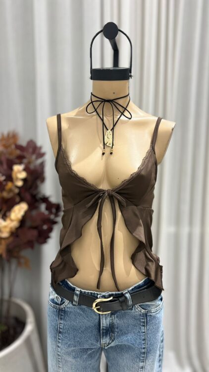 T259 - TOP MARIPOSA VOLADO PUNTILLA - MICROFIBRA - Imagen 6