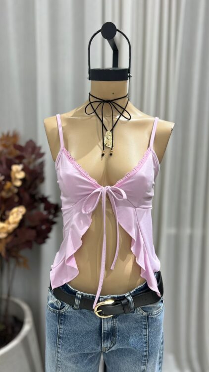 T259 - TOP MARIPOSA VOLADO PUNTILLA - MICROFIBRA - Imagen 3