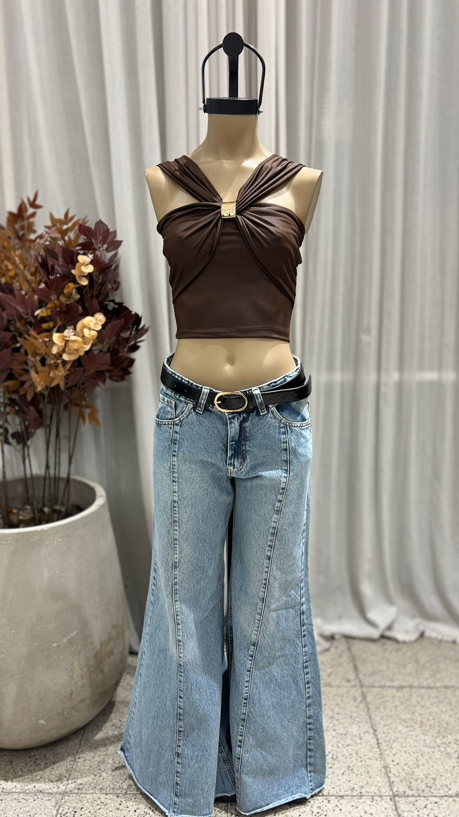 P57 - JEAN FLARE TIRO MEDIO - DENIM