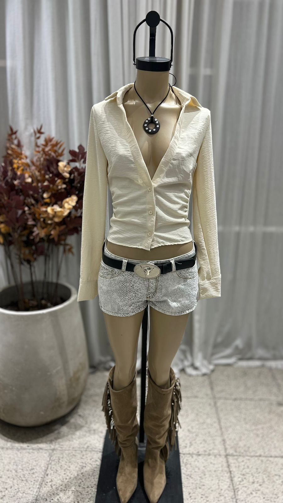 C40 - CAMISA M/L ENTALLADA - SEDITA LISBOA - Imagen 6