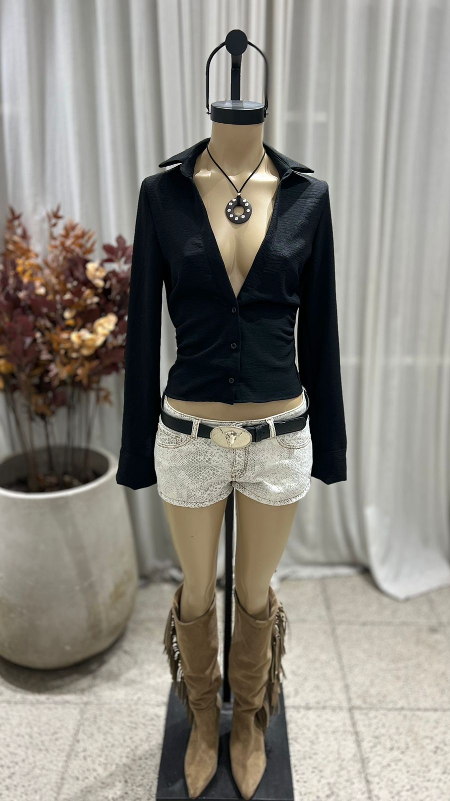 C40 - CAMISA M/L ENTALLADA - SEDITA LISBOA - Imagen 5