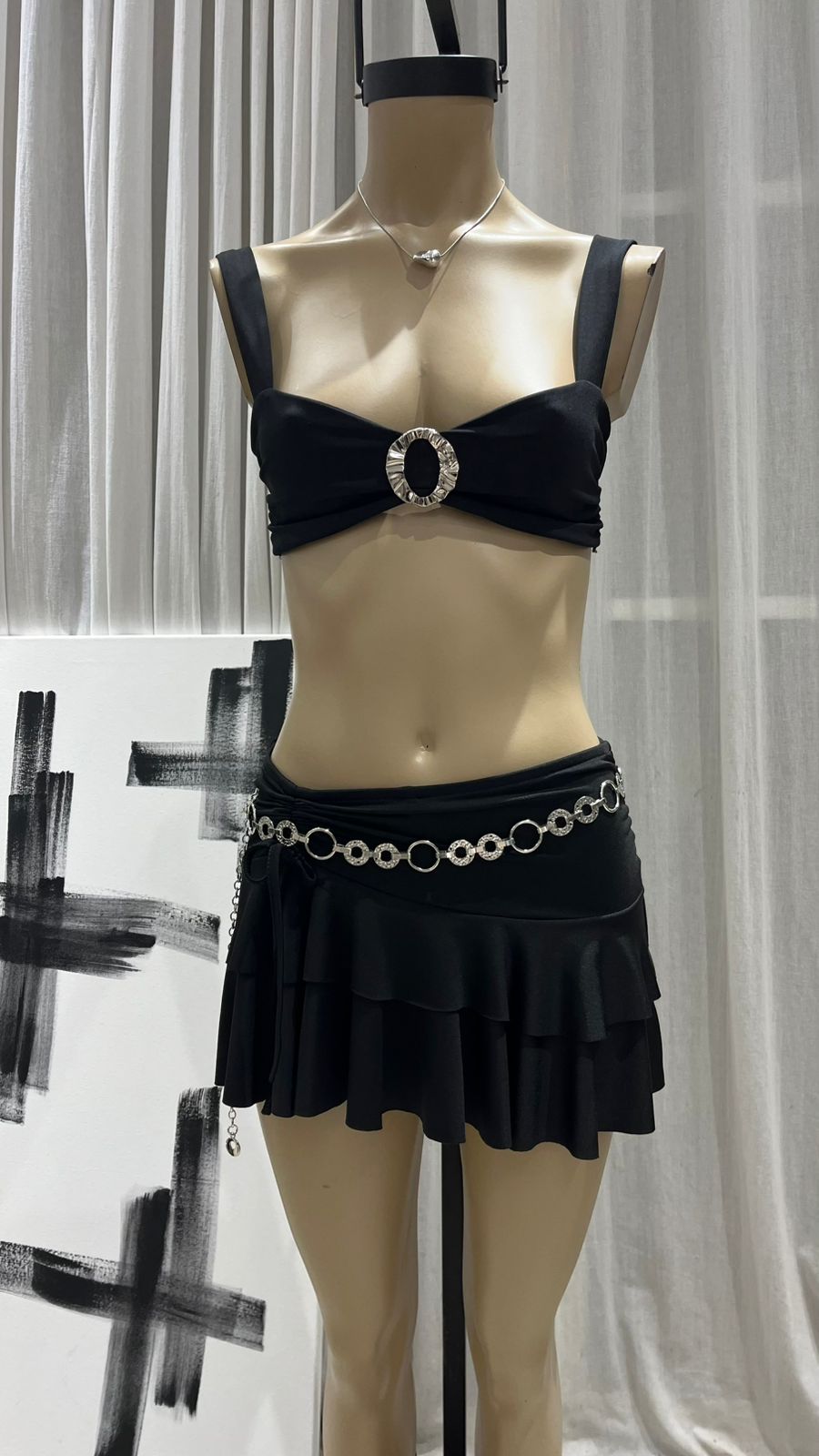 P100 - SKORT FRUNCE - MICROFIBRA - Imagen 3