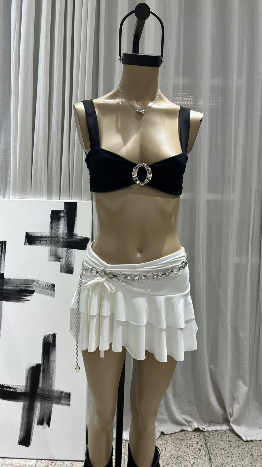 P100 - SKORT FRUNCE - MICROFIBRA - Imagen 4