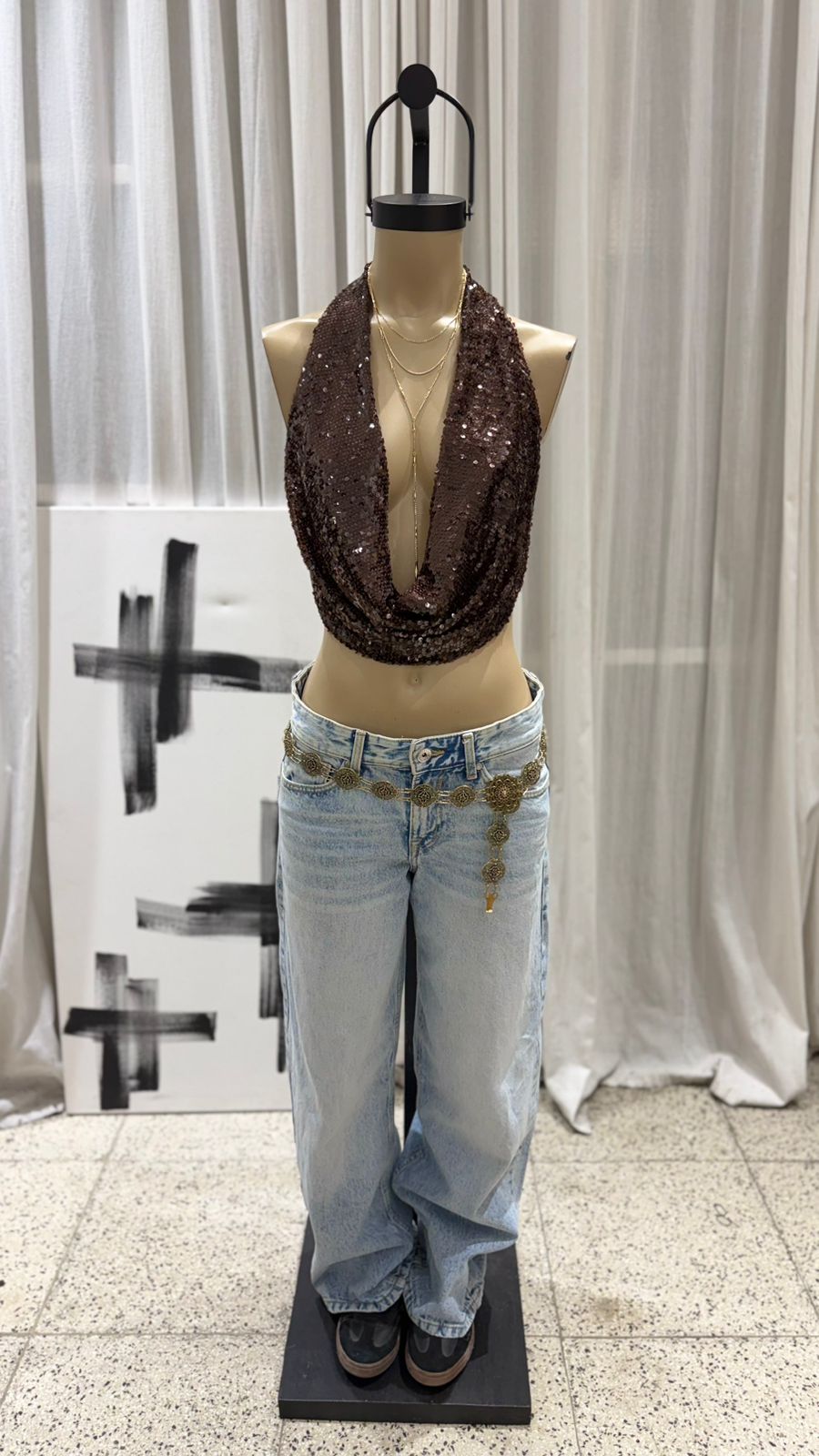 T329 - TOP BUCHE - LENTEJUELAS IBIZA