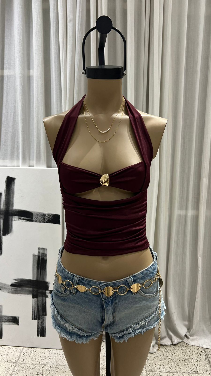 T395 - TOP BANDO ACCESORIO LENA - MICROFIBRA - Imagen 4