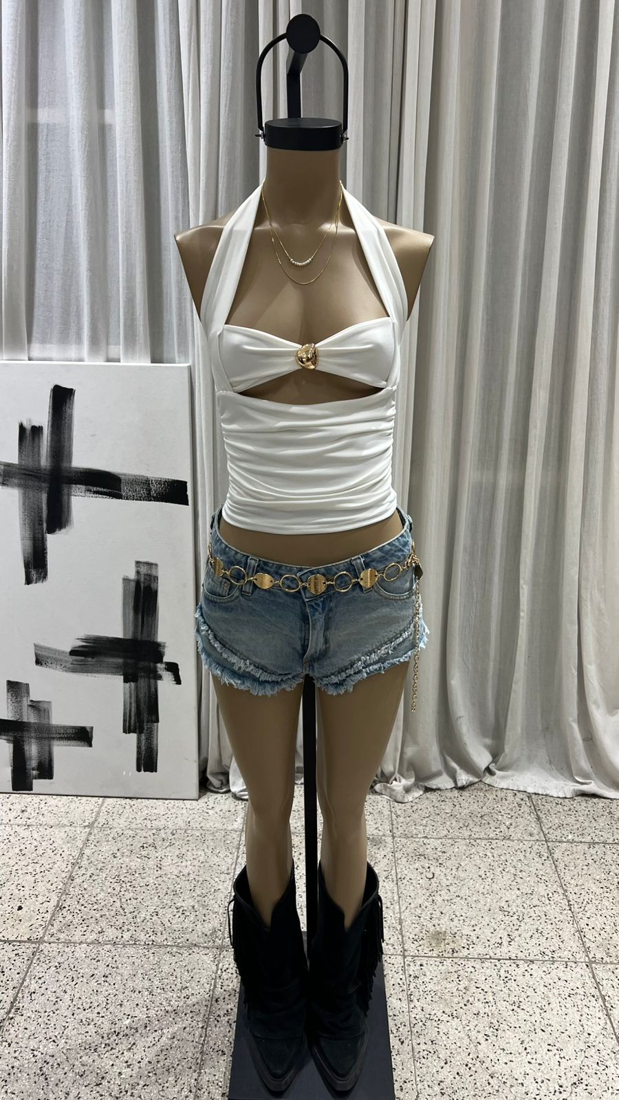 T395 - TOP BANDO ACCESORIO LENA - MICROFIBRA - Imagen 6