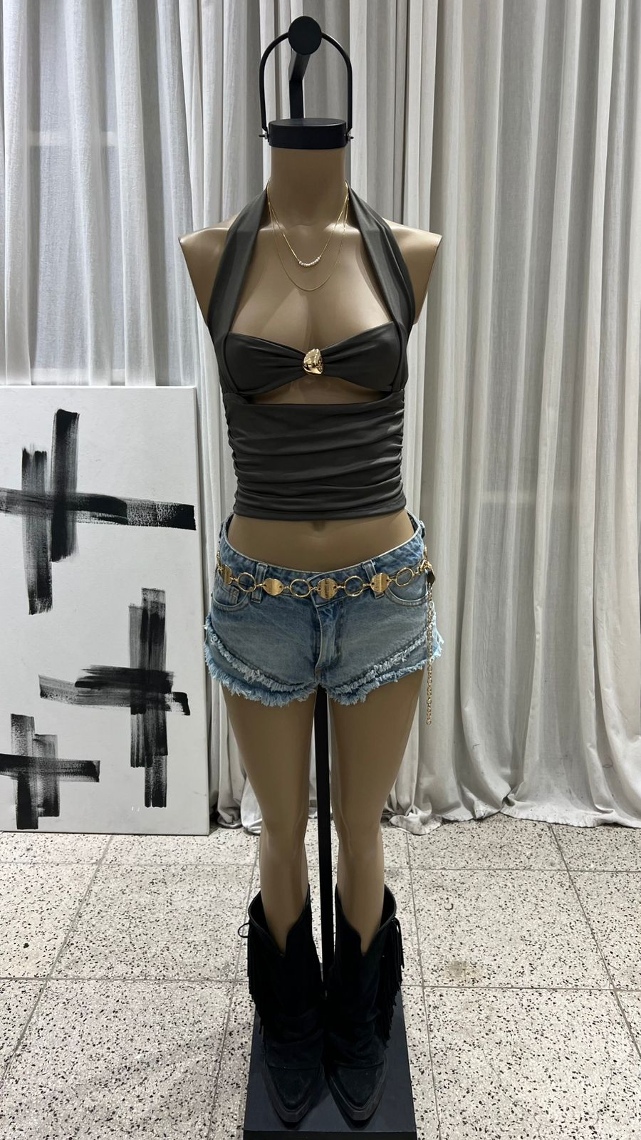 T395 - TOP BANDO ACCESORIO LENA - MICROFIBRA - Imagen 5