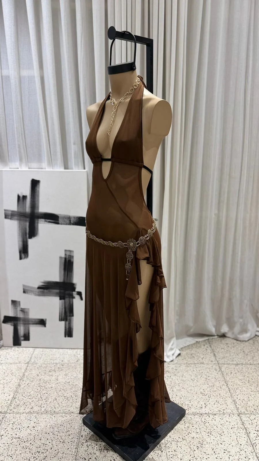 V133 - MAXIVESTIDO MARILYN SIN ESPALDA - MICROTUL - Imagen 7