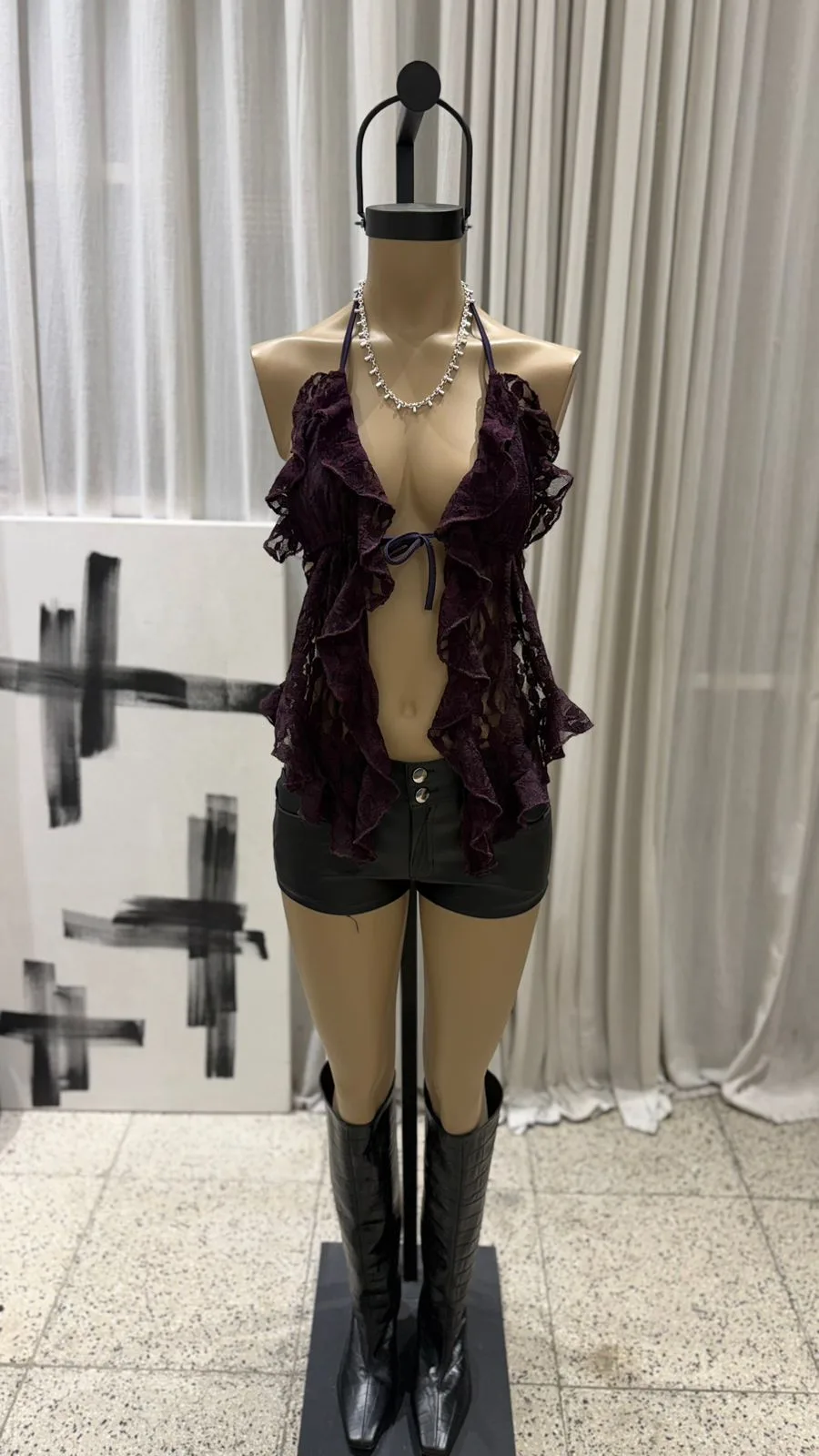 26/T06 - TOP MARILYN ABIERTO - ENCAJE