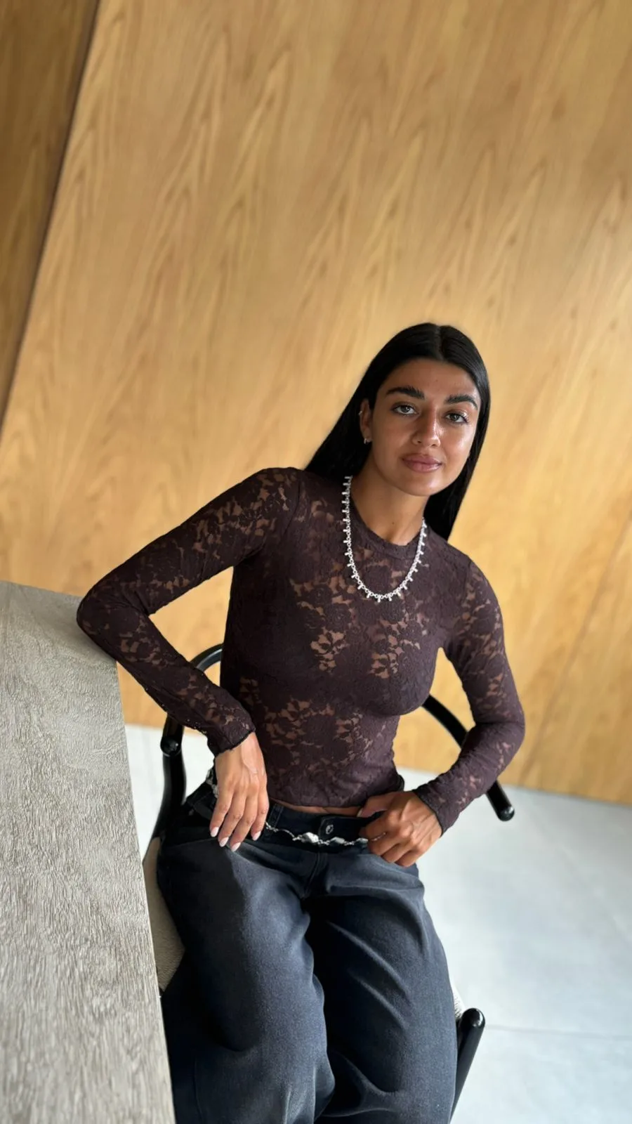 26/T28 - TOP M/L BASICO - ENCAJE FLOCK